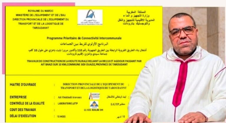 اقليم تارودانت: نجاح جماعة سيدي واعزيز في فك العزلة عن 7 دواوير بتعبيد 10 كلم من الطرق.